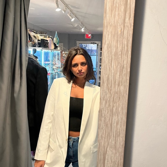 NWT Zadig & Voltaire White Blazer Viva Shooting Size 38 - Picture 5 of 9